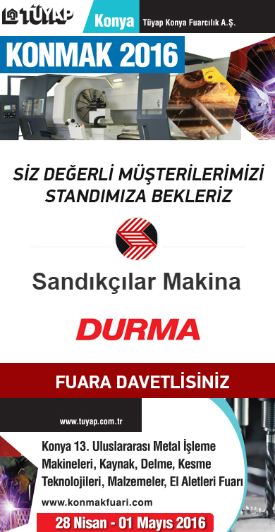 KONMAK 2016 Fuarındayız... Durma & Sandıkçılar Makina